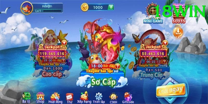 Game Bắn Cá Đổi Thưởng - 18win - Tạo nhân vật